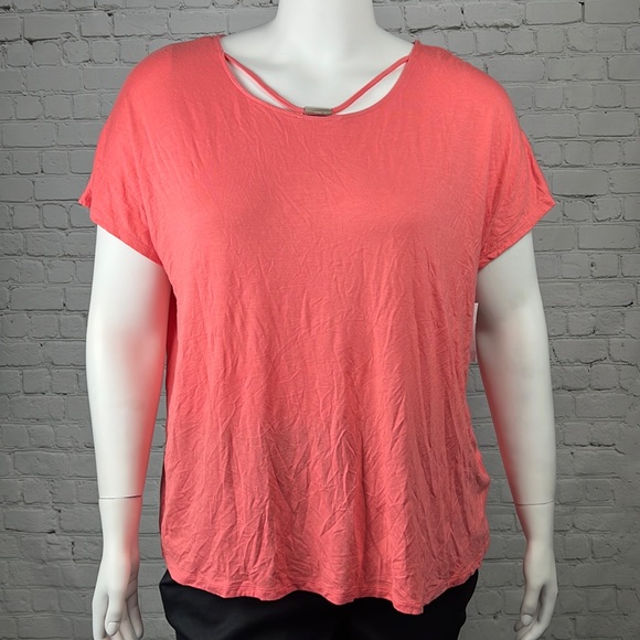 NY Collection Tops - NY Collection Coral Dolman Sleeve Top Plus Size 2X